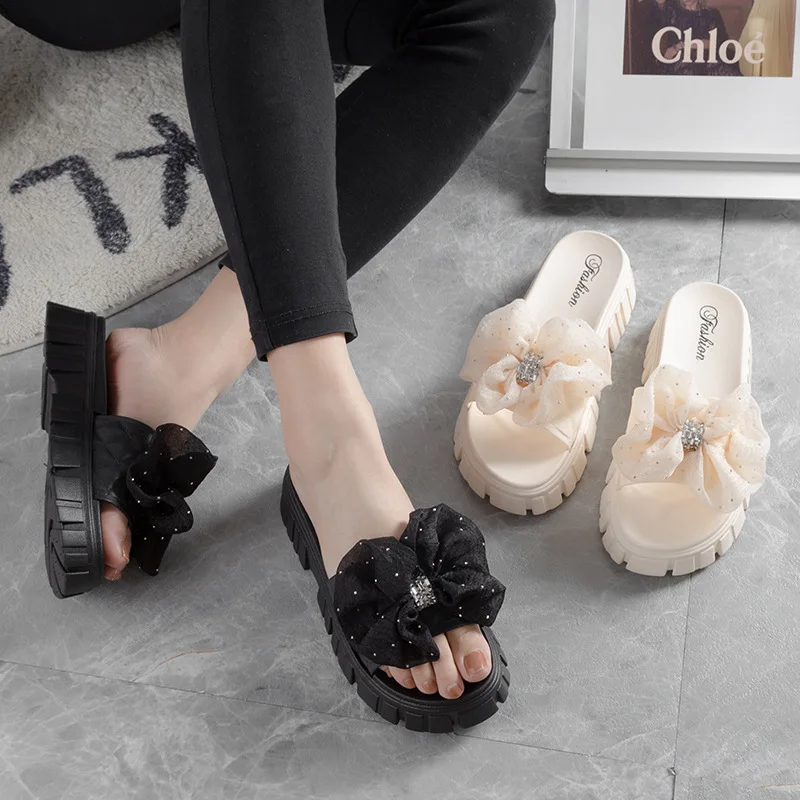 Butterfly Knot Ladies Summer Slippers for Women Cacual Flat Sandals for Outdoor Comfortable Shoes for Women with thick Soles
Butterfly Knot Ladies Summer Slippers for Women Cacual Flat Sandals for Outdoor Comfortable Shoes for Women with thick Soles