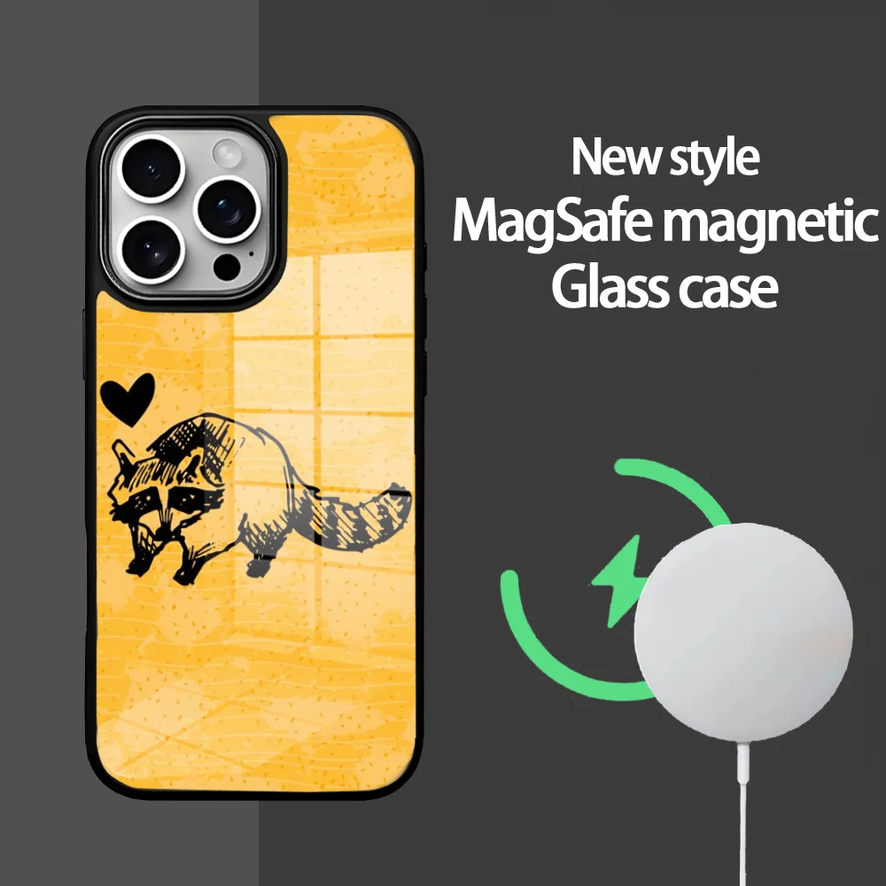Cute Cartoon Raccoon Phone Case For IPhone 16 15 14 13 12 11 Pro Max Plus Mini Magsafe Mirror Wireless Magnetic Cover
Cute Cartoon Raccoon Phone Case For IPhone 16 15 14 13 12 11 Pro Max Plus Mini Magsafe Mirror Wireless Magnetic Cover