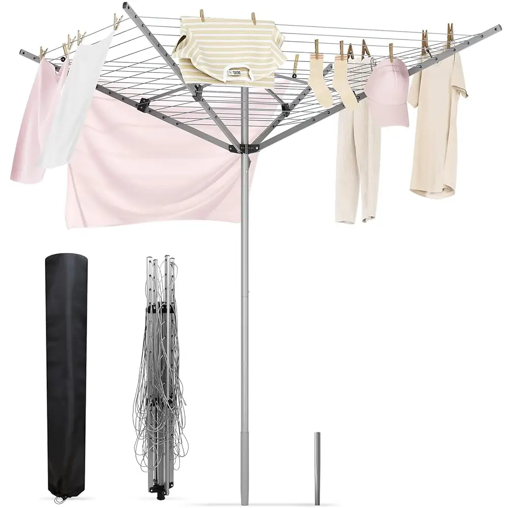 Free ShippingUmbrella Clothes Drying Rack, 164FT 4-Arm Rotary Metal Laundry Drying Rack - Collapsible Outdoor Clothesline for La
Free ShippingUmbrella Clothes Drying Rack, 164FT 4-Arm Rotary Metal Laundry Drying Rack - Collapsible Outdoor Clothesline for La