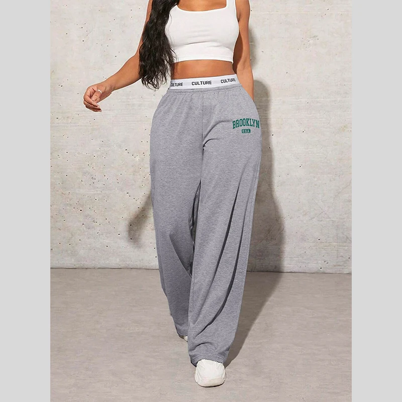 Ladies Trousers Street Style Casual Straight Pants Daily Fashion Alphabet Printed Women's Drag Trousers
Ladies Trousers Street Style Casual Straight Pants Daily Fashion Alphabet Printed Women's Drag Trousers