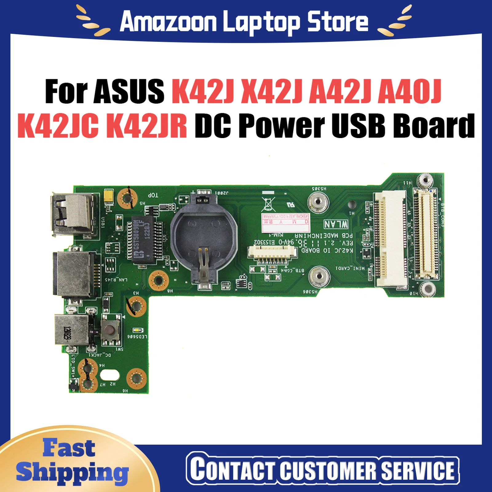 DC Power USB Board For Asus K42J X42J A42J A40J K42JC K42JR K42JZ K42JY K42JV x42D K42D K42F board
DC Power USB Board For Asus K42J X42J A42J A40J K42JC K42JR K42JZ K42JY K42JV x42D K42D K42F board