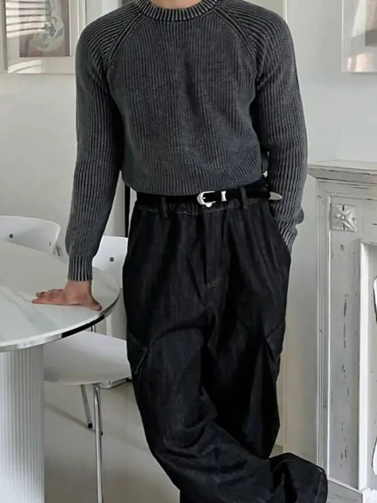 Мужские свитера в корейском стиле с круглым воротником, однотонные повседневные текстурные вязаные топы, универсальные свободные мужские пуловеры, простые
Мужские свитера в корейском стиле с круглым воротником, однотонные повседневные текстурные вязаные топы, универсальные свободные мужские пуловеры, простые