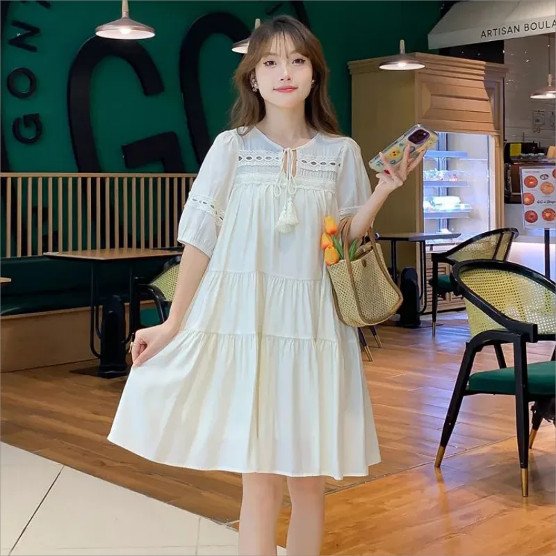 2025 Summer Vestidos Cute Sweet Japanese Style Girls Solid Color Vintage Cotton Hollow medium-length Dress
2025 Summer Vestidos Cute Sweet Japanese Style Girls Solid Color Vintage Cotton Hollow medium-length Dress