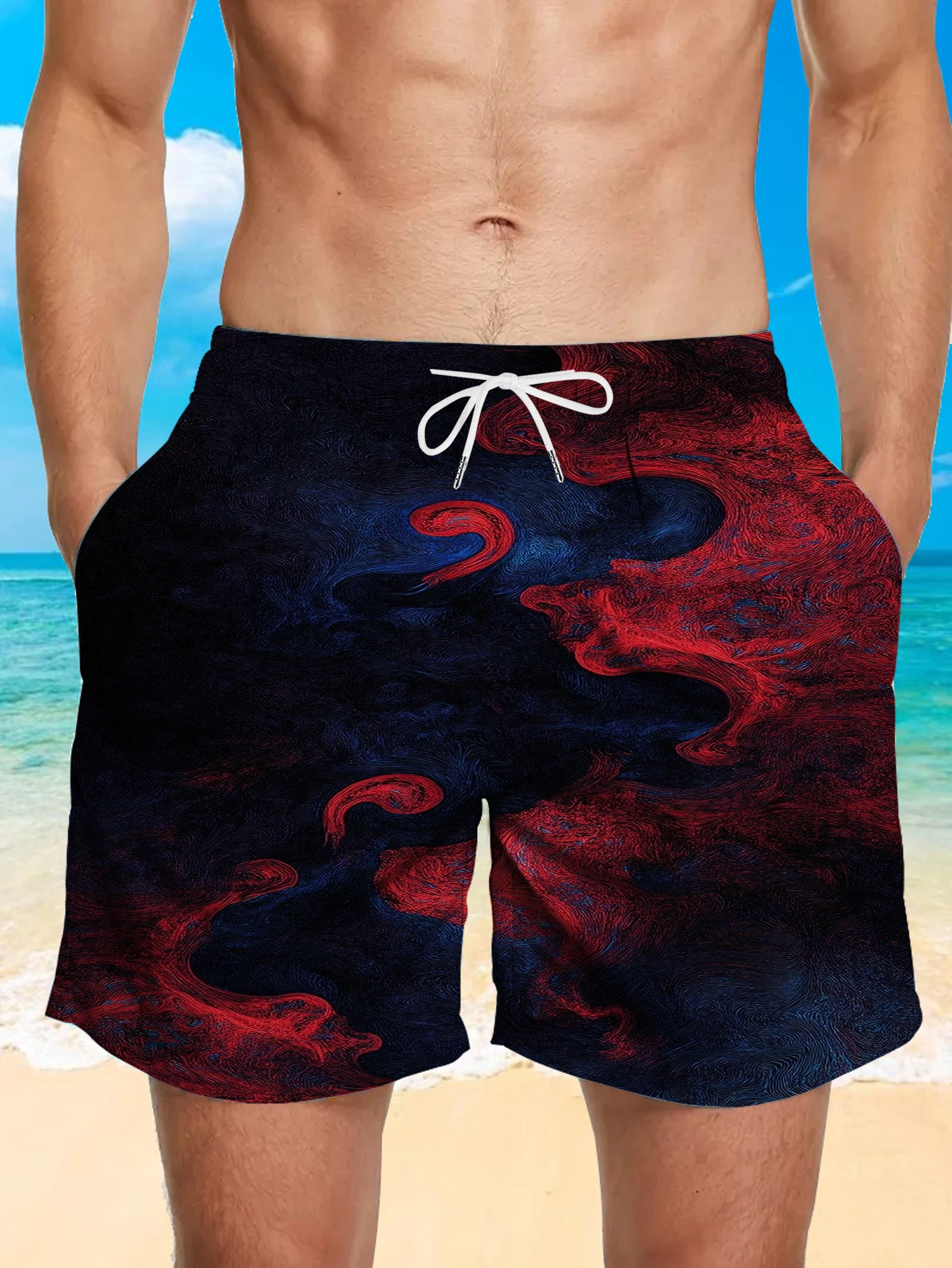 2026 Men's Printed Straight Leg Pants Vibrant Abstract Design Drawstring Waist Loose Fit Summer Beach Casual Fashion Pants
2026 Men's Printed Straight Leg Pants Vibrant Abstract Design Drawstring Waist Loose Fit Summer Beach Casual Fashion Pants