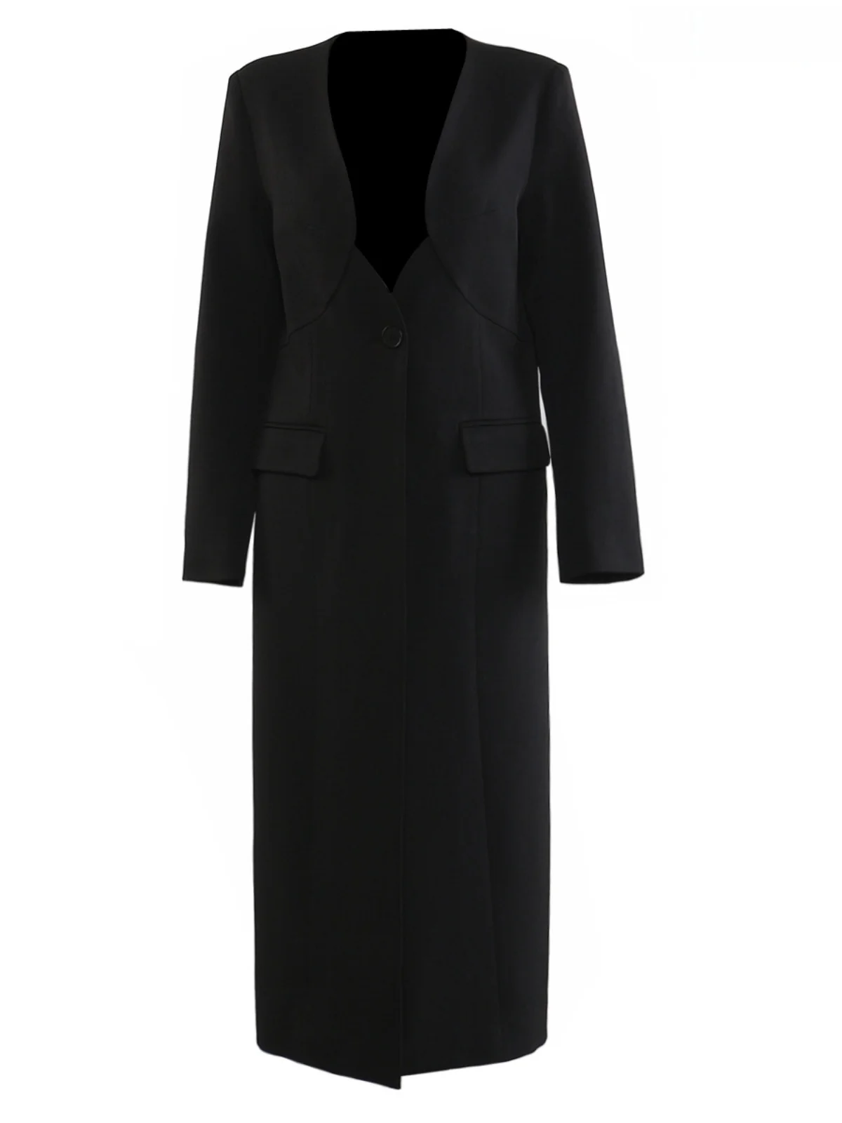 Spring 2025 Long Wave V-neck Waist-cinched Overcoat Women's Fashionable Tailored Style Windbreaker Outerwear Commute OL Style
Spring 2025 Long Wave V-neck Waist-cinched Overcoat Women's Fashionable Tailored Style Windbreaker Outerwear Commute OL Style