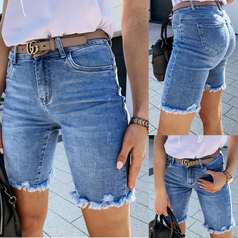 Summer 2026 Women's Fashionable Fringed Denim Jeans Ripped Five Quarter Pants New Arrivals
Summer 2026 Women's Fashionable Fringed Denim Jeans Ripped Five Quarter Pants New Arrivals