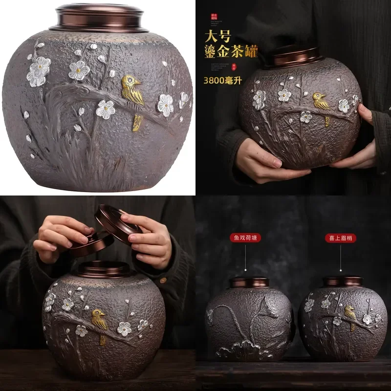 【CHIMU HOME】 Large Gilding Iron Glaze Ceramic Teapot for Japanese Style Handmade Retro Stoneware Warehouse Canister
【CHIMU HOME】 Large Gilding Iron Glaze Ceramic Teapot for Japanese Style Handmade Retro Stoneware Warehouse Canister