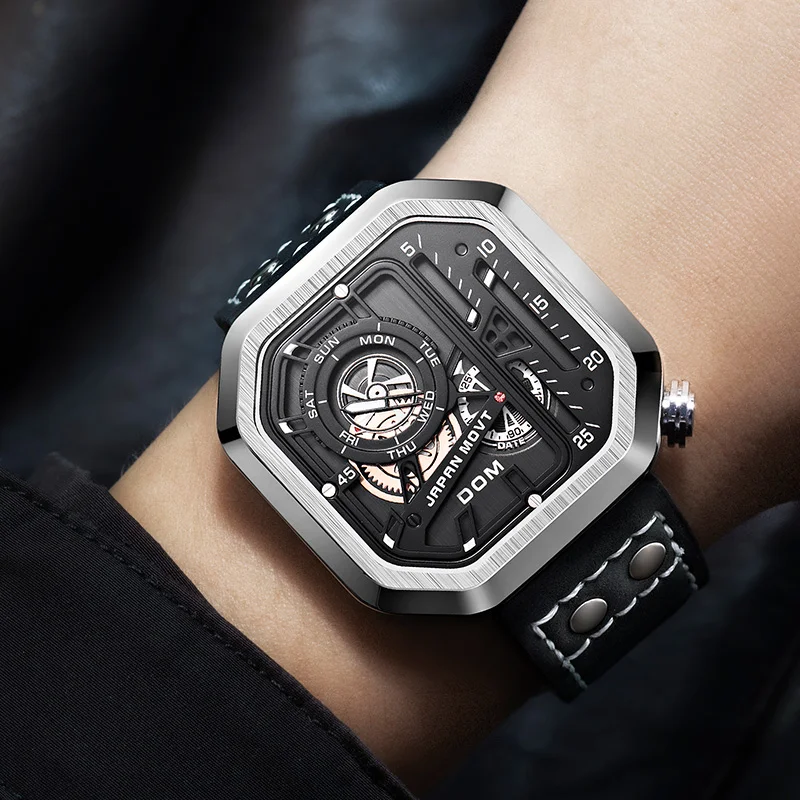 DOM WATCH MAN Fashion Creative Chronograph Calendar Quartz Skeleton Punk Wind Waterproof Men's Watch Free Shipping M-1358L-1M
DOM WATCH MAN Fashion Creative Chronograph Calendar Quartz Skeleton Punk Wind Waterproof Men's Watch Free Shipping M-1358L-1M
