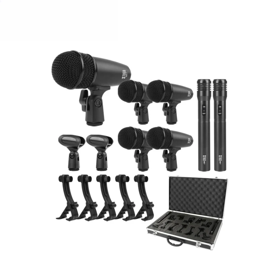 MI7 Professional Instrument Microphone Drum Microphone Set Microphones Bass Dynamic Wired Mic for Musical Instrument Performance
MI7 Professional Instrument Microphone Drum Microphone Set Microphones Bass Dynamic Wired Mic for Musical Instrument Performance