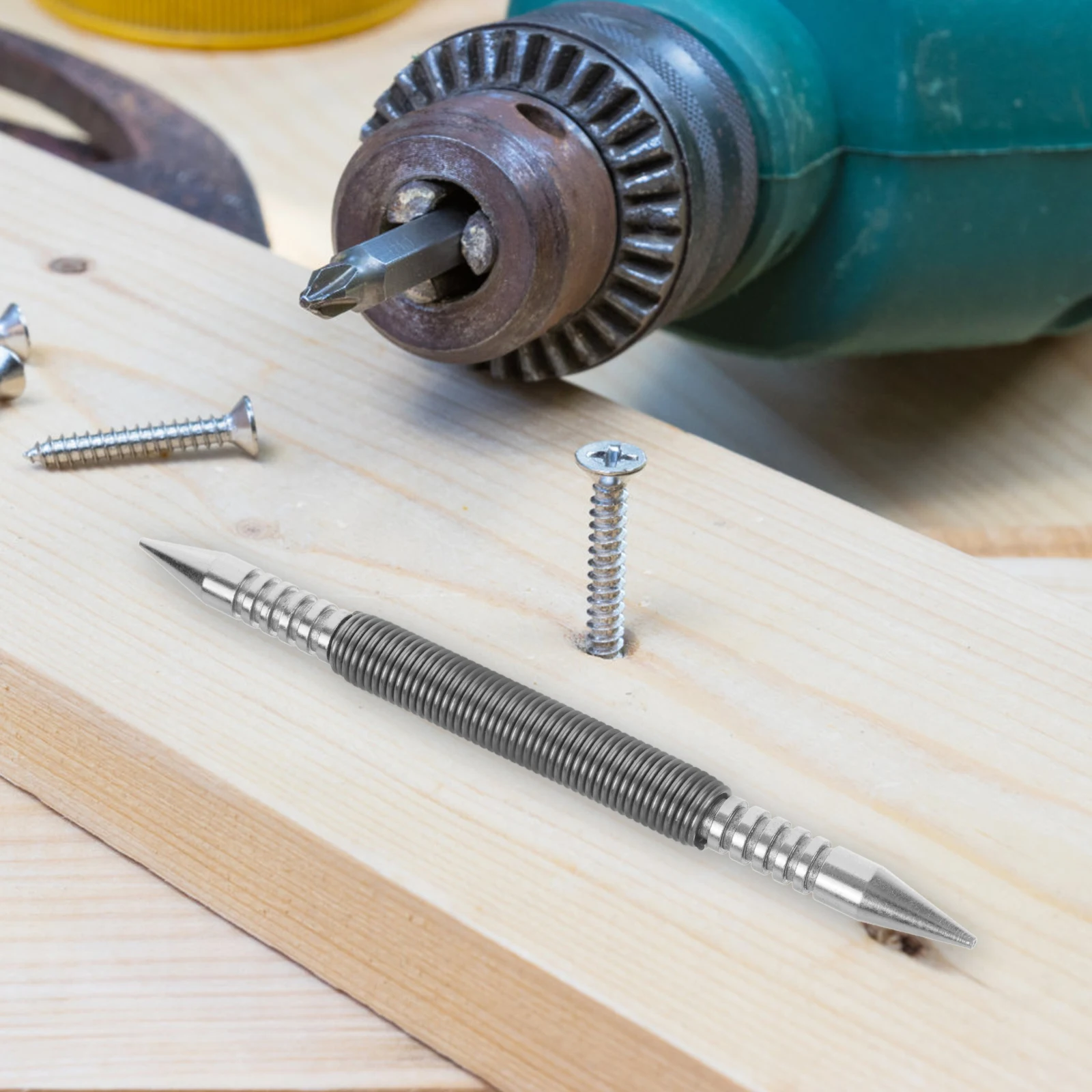 2Pcs Spring Spring Nail Punch Set Carbon Steel Woodworking Dual Head Center Punch Metal Glass Hammerless Pin Set
2Pcs Spring Spring Nail Punch Set Carbon Steel Woodworking Dual Head Center Punch Metal Glass Hammerless Pin Set