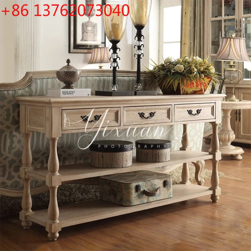 American retro solid wood porch cabinet French antique living room wall locker
American retro solid wood porch cabinet French antique living room wall locker