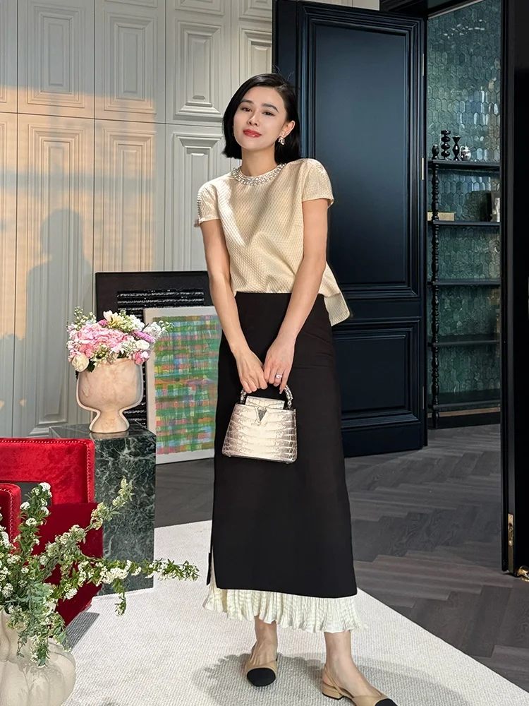 Ele Faion Pleated Skirt Casual Leisure f-length Polyester Cotton Spandex Spring Autumn Sle ZEQ85
Ele Faion Pleated Skirt Casual Leisure f-length Polyester Cotton Spandex Spring Autumn Sle ZEQ85