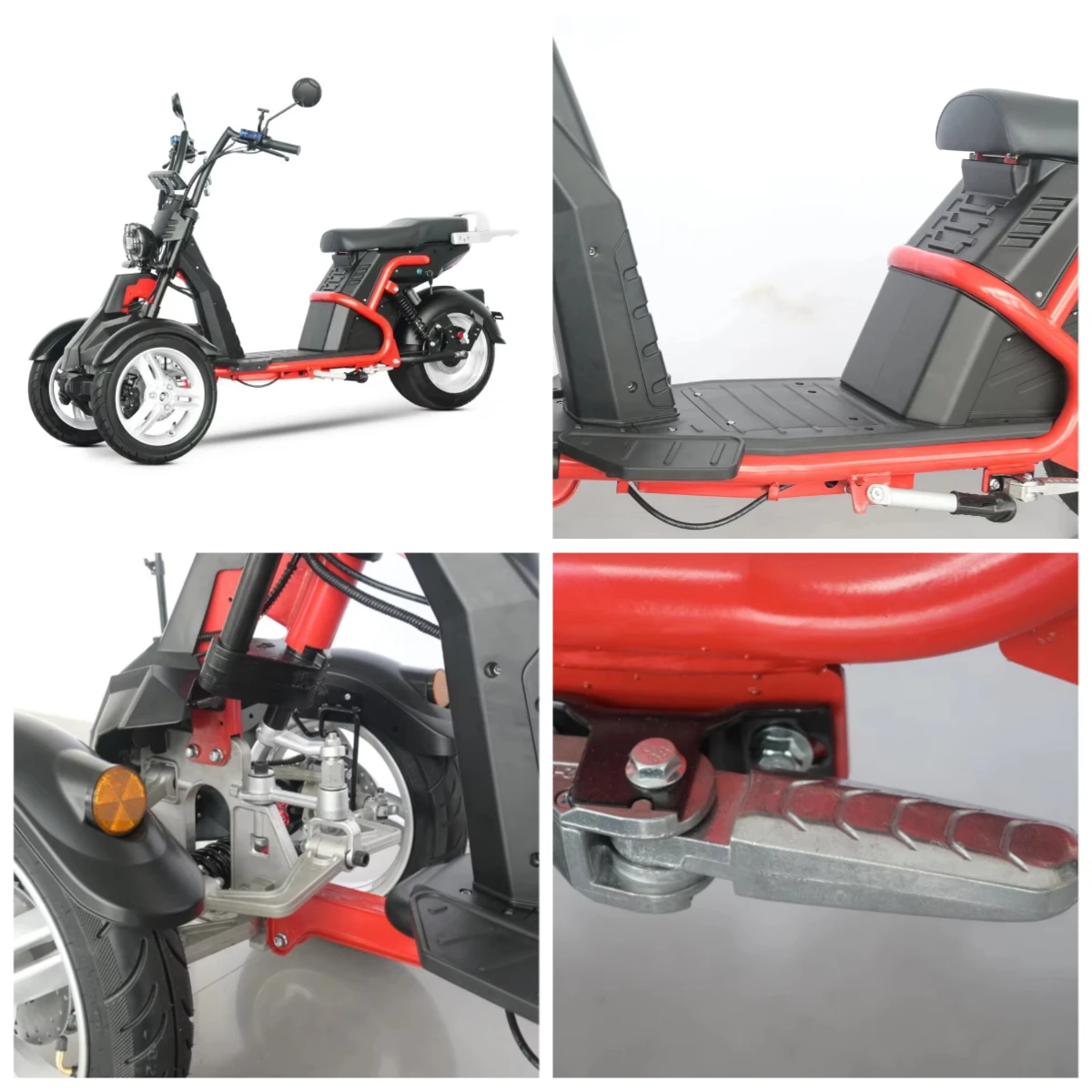 12 Inch Aluminum Wheels Electric Tricycle 4000W 30Ah Motorized Scooter for Adults
12 Inch Aluminum Wheels Electric Tricycle 4000W 30Ah Motorized Scooter for Adults