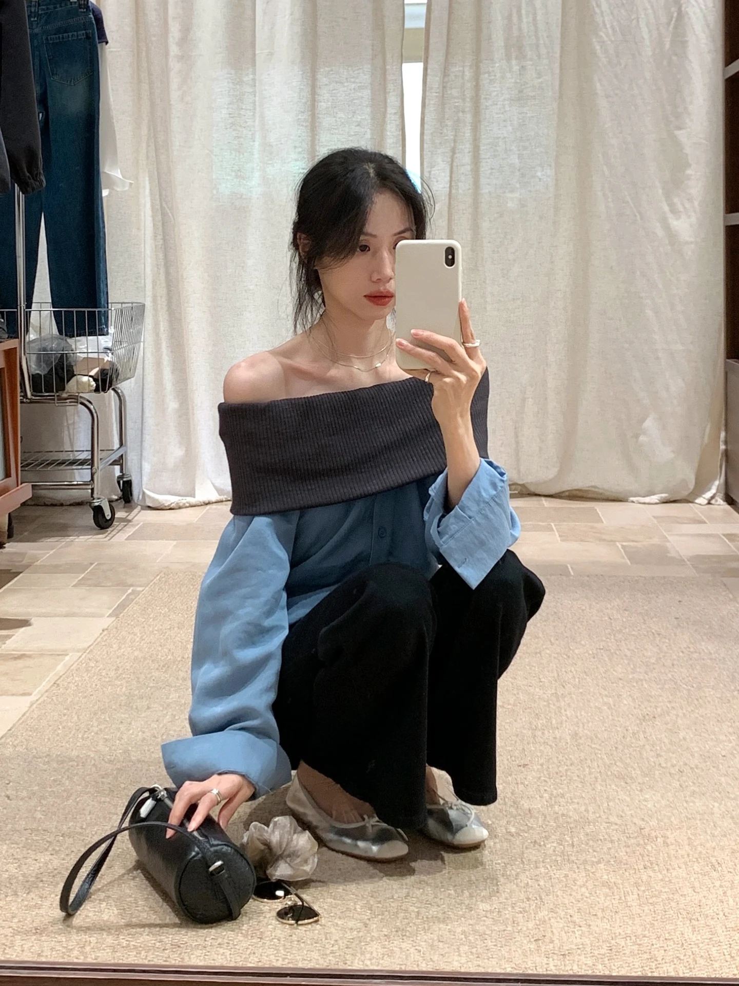 Blue Contrast Color One-oulder irt Women's Faion Ele Sle Long Sve Casual Fit Regular Length Autumn New Design
Blue Contrast Color One-oulder irt Women's Faion Ele Sle Long Sve Casual Fit Regular Length Autumn New Design