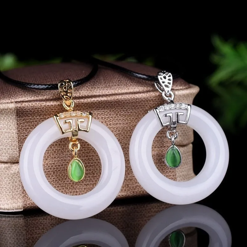 Hetian White Jade Safety Buckle Pendant Trend Light Luxury Women's Sweater Chain Wholesale
Hetian White Jade Safety Buckle Pendant Trend Light Luxury Women's Sweater Chain Wholesale