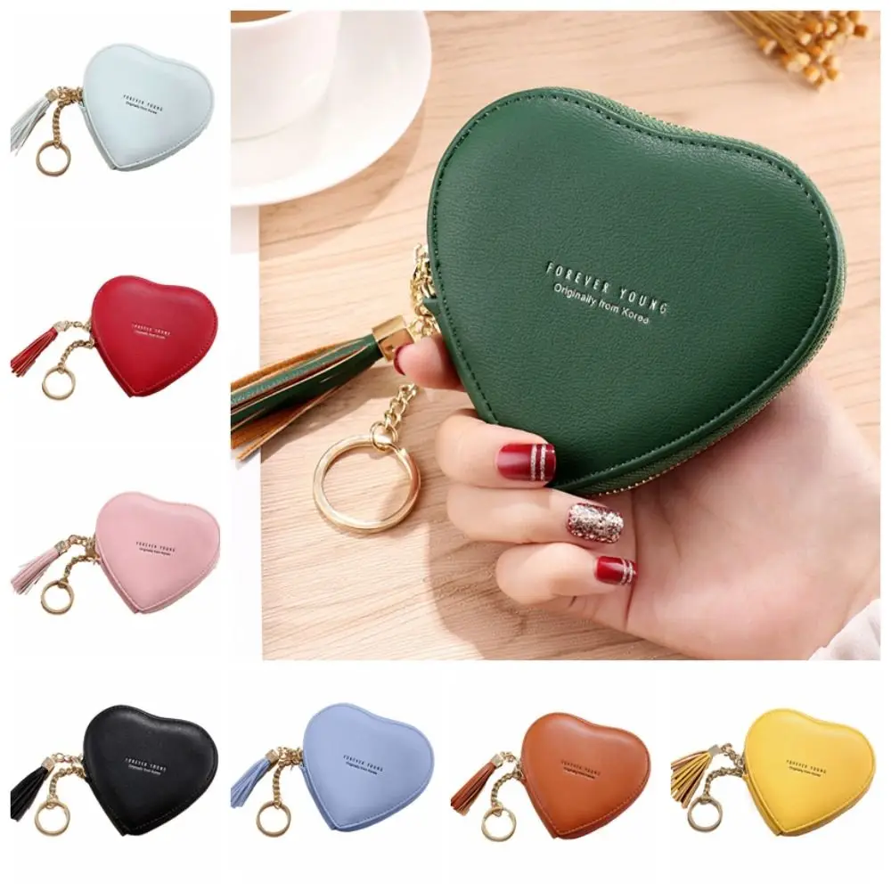Fashion Zipper Heart Shape Wallet Tassels PU Leather Love Heart Coin Purse Mini Clutch Key Ring Earphone Bag Daily
Fashion Zipper Heart Shape Wallet Tassels PU Leather Love Heart Coin Purse Mini Clutch Key Ring Earphone Bag Daily