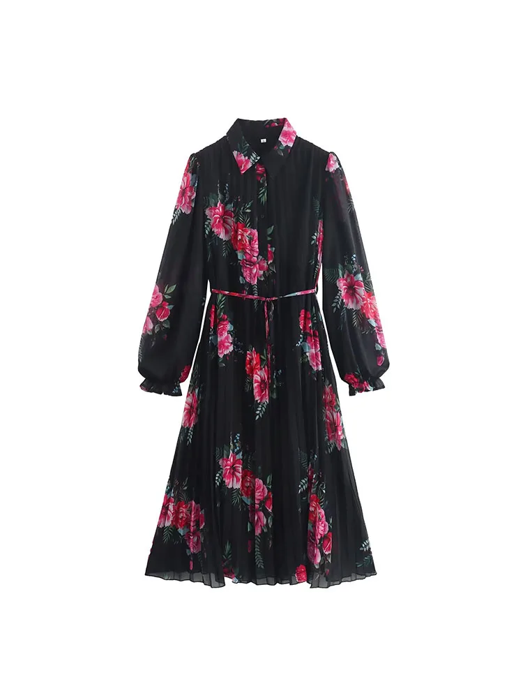 2024 Summer New Women's Clothing European and American Style French Design Fashion Temperament Retro Printed Pleated Dress
2024 Summer New Women's Clothing European and American Style French Design Fashion Temperament Retro Printed Pleated Dress