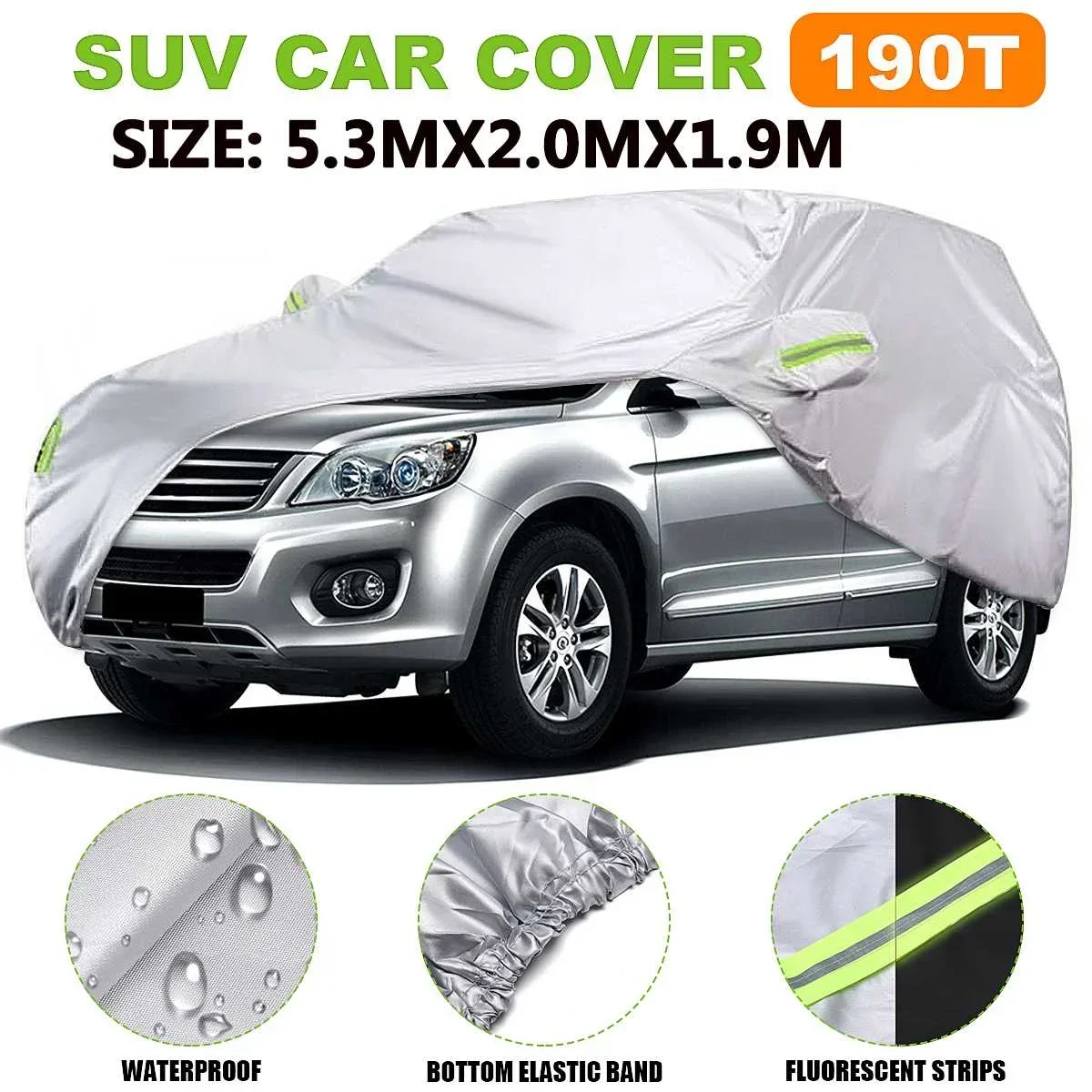Universal SUV Full Car Covers Indoor Outdoor Windproof Anti Dust Sun Rain Snow Protection UV Car Silver Case Cover M/L/XL/XXL
Universal SUV Full Car Covers Indoor Outdoor Windproof Anti Dust Sun Rain Snow Protection UV Car Silver Case Cover M/L/XL/XXL
