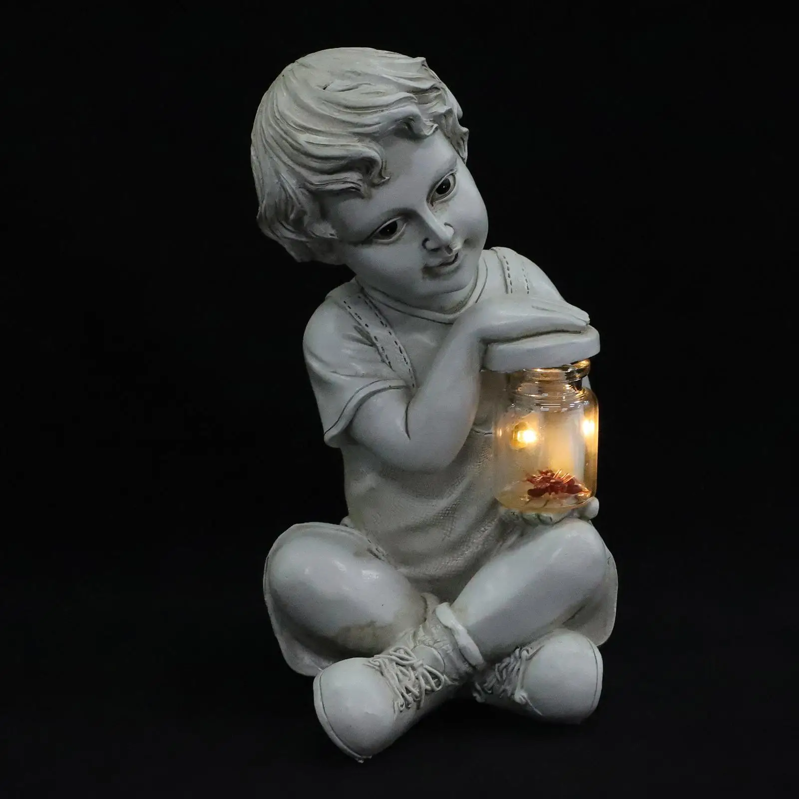 Resin Garden Elf Statue Solar Powered Outdoor Decorative Lighting Kids Sculpture Realistic Appearance Weather Resistant
Resin Garden Elf Statue Solar Powered Outdoor Decorative Lighting Kids Sculpture Realistic Appearance Weather Resistant