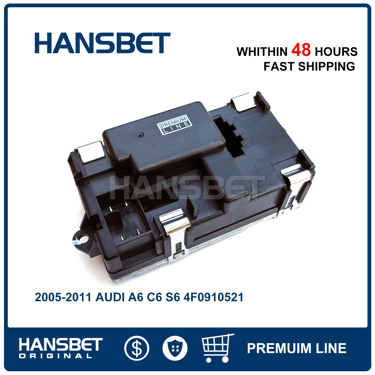 Blower Motor Regulator Resistor For AUDI A6 C6 / R8 SPYDER 2004-2011 4F0910521A HANSBET
Blower Motor Regulator Resistor For AUDI A6 C6 / R8 SPYDER 2004-2011 4F0910521A HANSBET