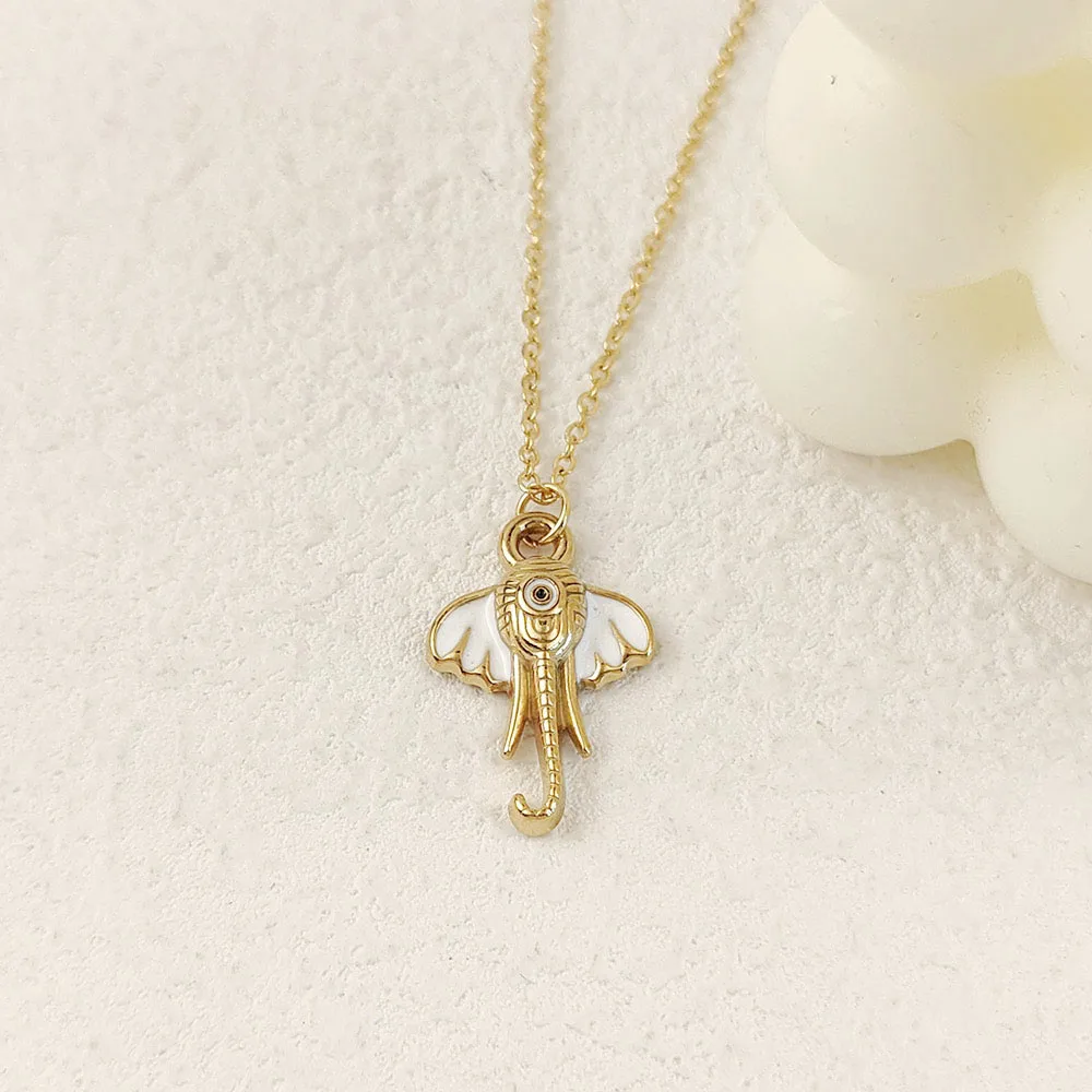 Charming stainless steel elephant enamel pendant, high quality waterproof metal 18K women's necklace, wedding party jewelry
Charming stainless steel elephant enamel pendant, high quality waterproof metal 18K women's necklace, wedding party jewelry