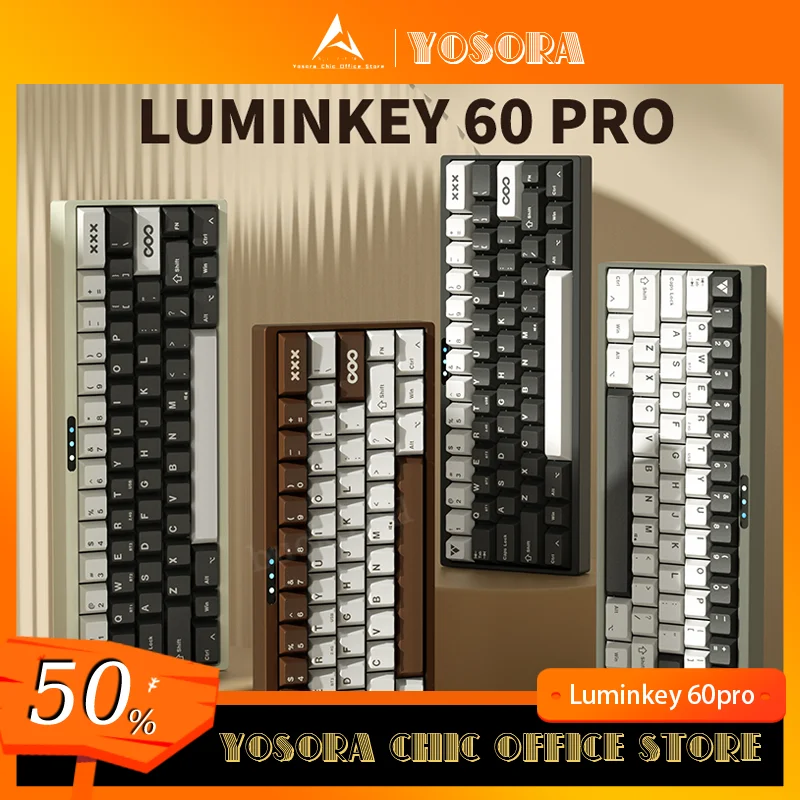 Механическая клавиатура Luminkey 60pro, 3 режима, Luminkey60pro, 2,4G, беспроводная Bluetooth-клавиатура, аксессуары для клавиатуры LUMINKEY
Механическая клавиатура Luminkey 60pro, 3 режима, Luminkey60pro, 2,4G, беспроводная Bluetooth-клавиатура, аксессуары для клавиатуры LUMINKEY
