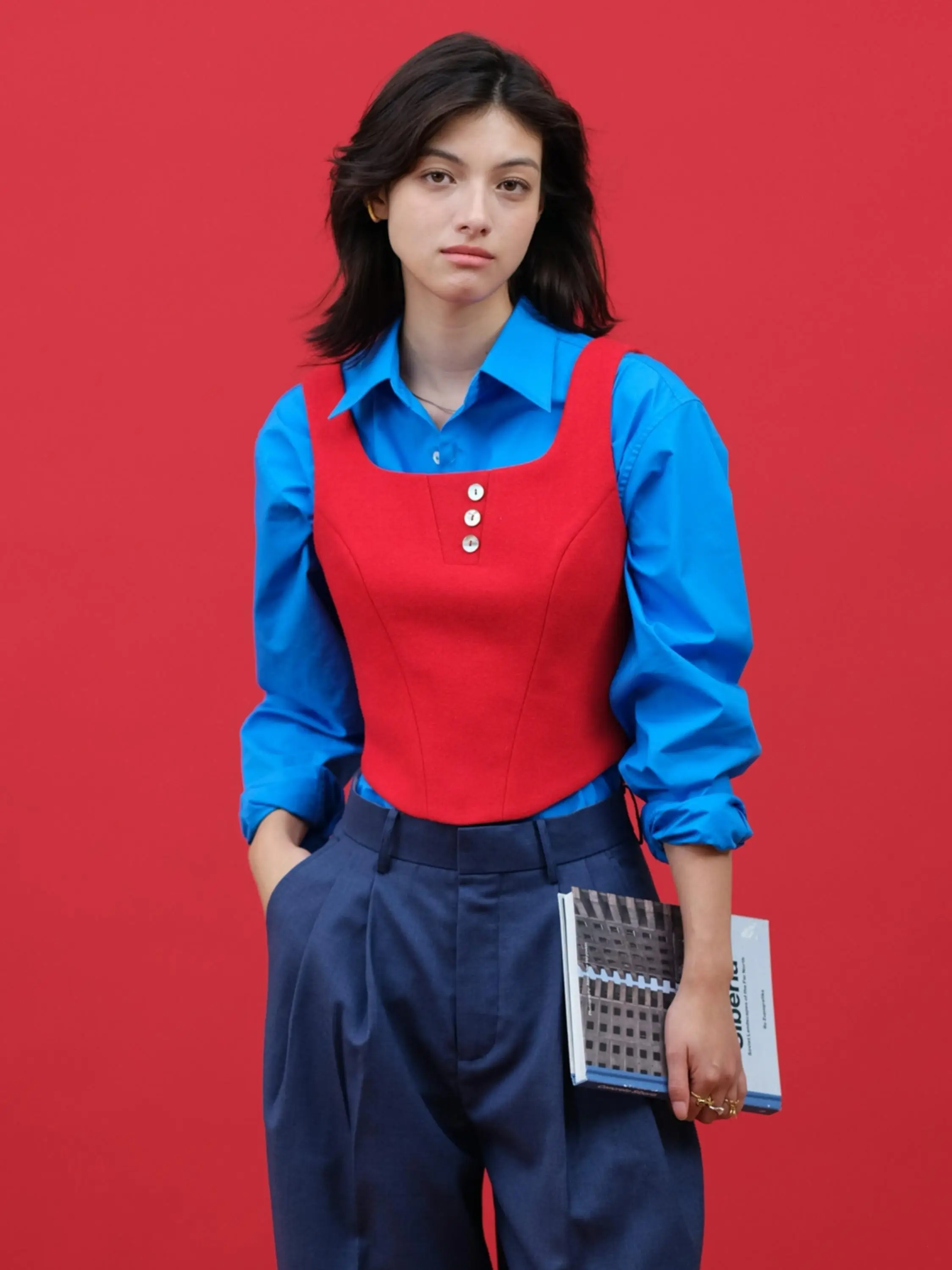 Red Woolen Crop Top Vest Women's Autumn Winter Outerwear Layering ort Sle Slimming Design Commute Faion Ladies Vest
Red Woolen Crop Top Vest Women's Autumn Winter Outerwear Layering ort Sle Slimming Design Commute Faion Ladies Vest