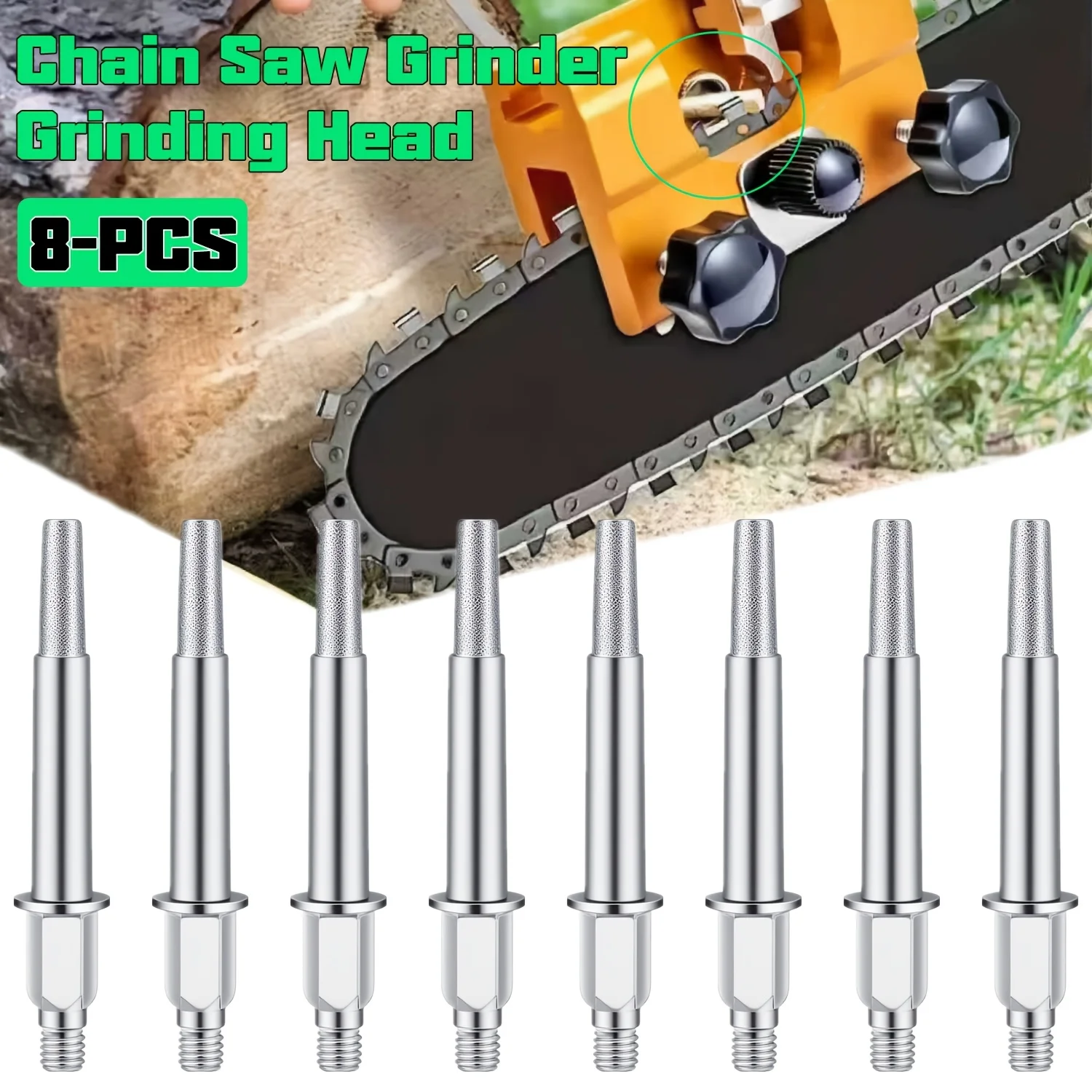 8pcs Chainsaw Sharpening Grinding Heads, Portable File Bits for Hand Crank Grinder, Chainsaw Maintenance Replacement Parts
8pcs Chainsaw Sharpening Grinding Heads, Portable File Bits for Hand Crank Grinder, Chainsaw Maintenance Replacement Parts