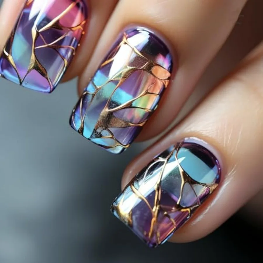 Square Press on Nails Short Fake Nails with Golden Striped Embossed Designs Full Cover False Nails Stick on Nails Blue Purple G
Square Press on Nails Short Fake Nails with Golden Striped Embossed Designs Full Cover False Nails Stick on Nails Blue Purple G