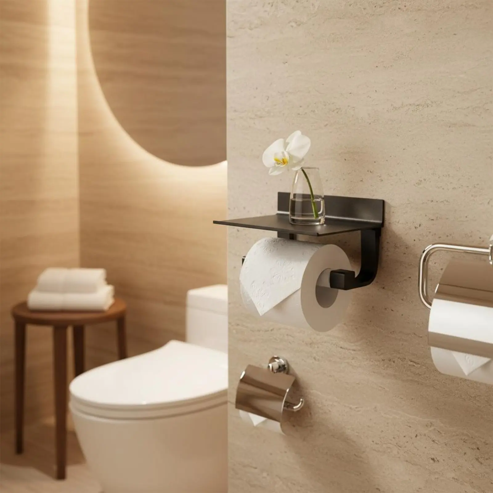 No Drill Toilet Roll Holder Space Saving Roll Tissue Rack Bathroom Storage Sturdy
No Drill Toilet Roll Holder Space Saving Roll Tissue Rack Bathroom Storage Sturdy