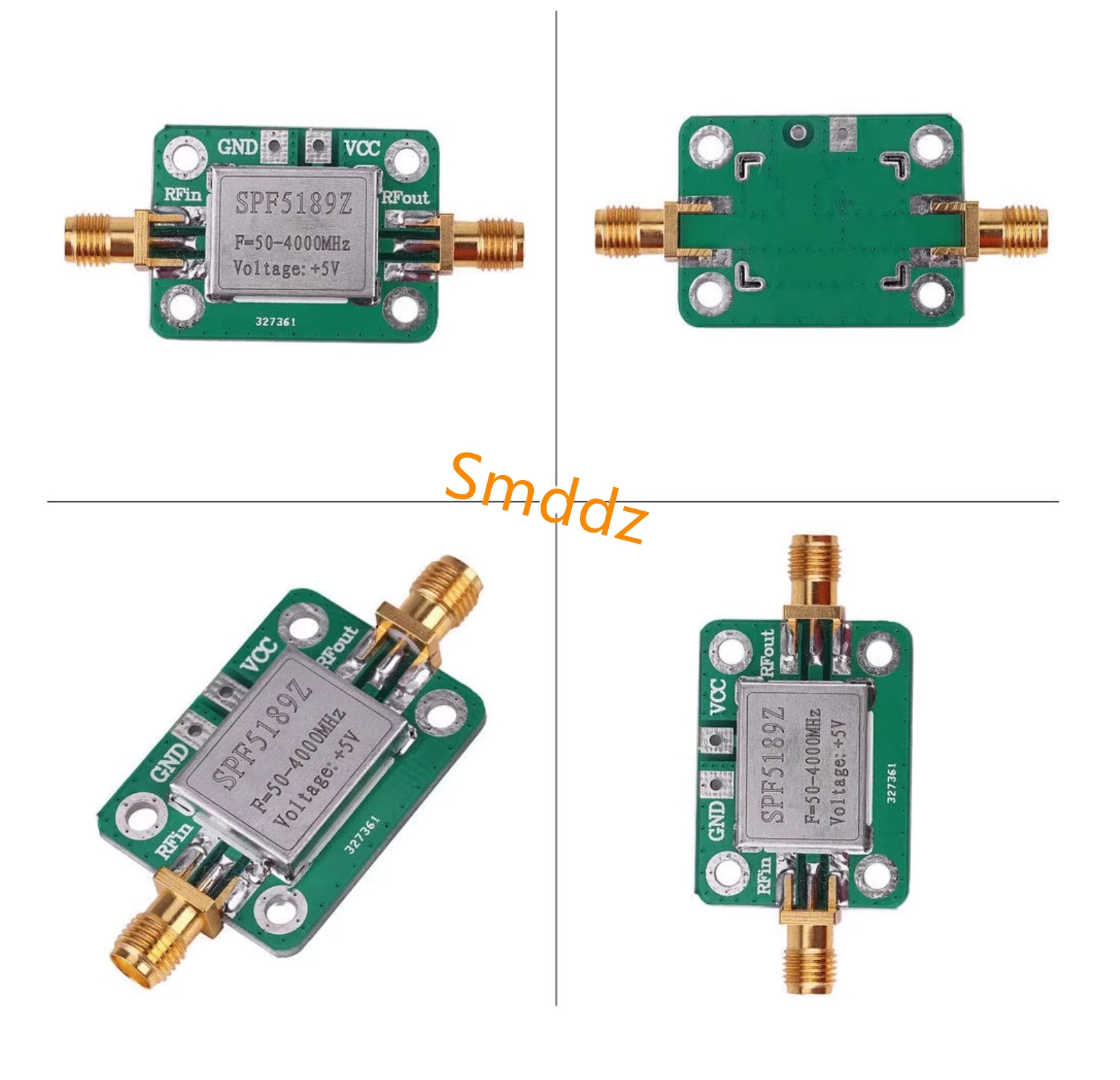 10 pieces, SPF5189 RF low noise amplifier LNA 50-4000MHz NF=0.6dB - with shielding shell
10 pieces, SPF5189 RF low noise amplifier LNA 50-4000MHz NF=0.6dB - with shielding shell
