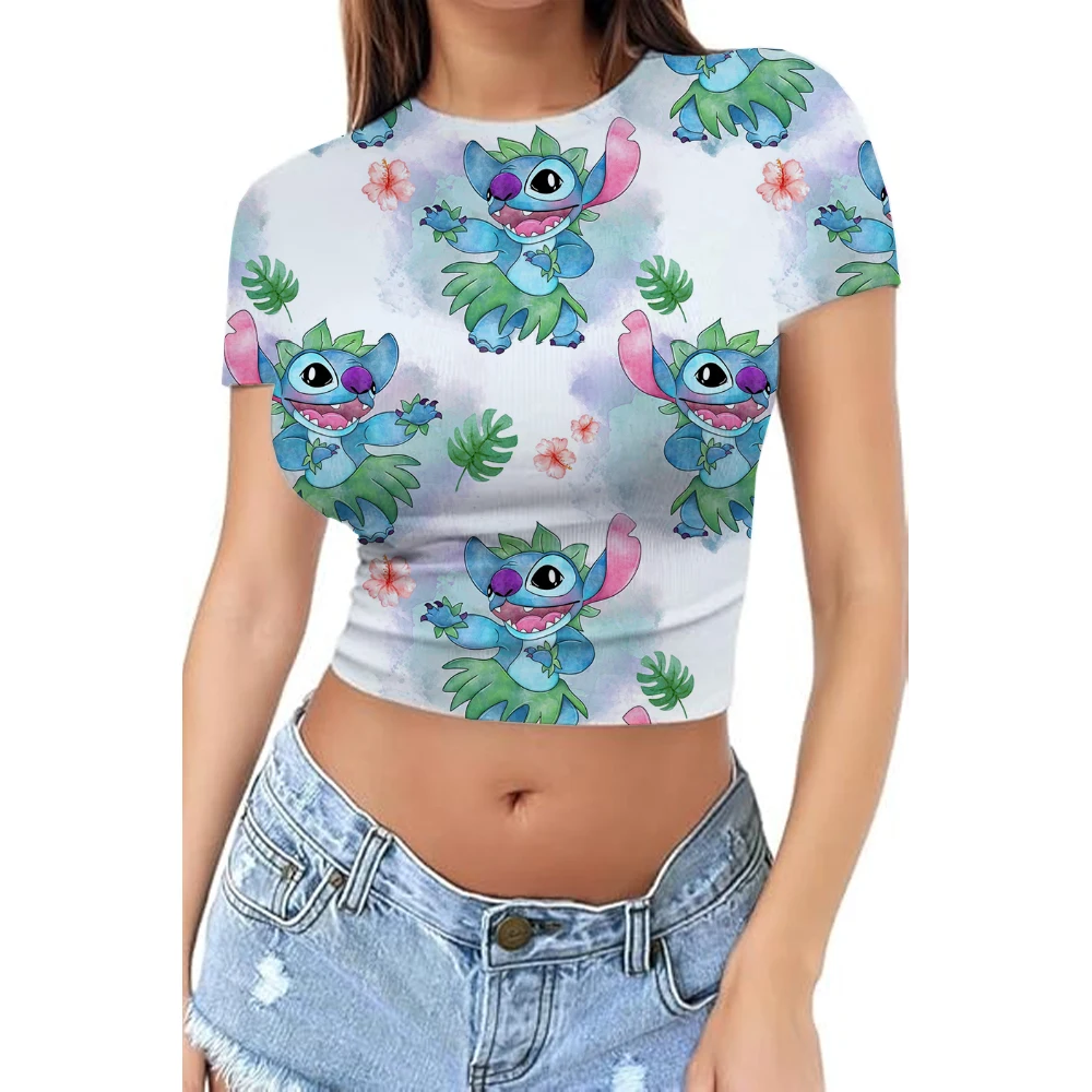 Fun Disney Stitch T Women's Harajuku Printed Short Sleeve Tops Street Sexy Cropped Tops Slim Short Cartoon Series Summer New
Fun Disney Stitch T Women's Harajuku Printed Short Sleeve Tops Street Sexy Cropped Tops Slim Short Cartoon Series Summer New