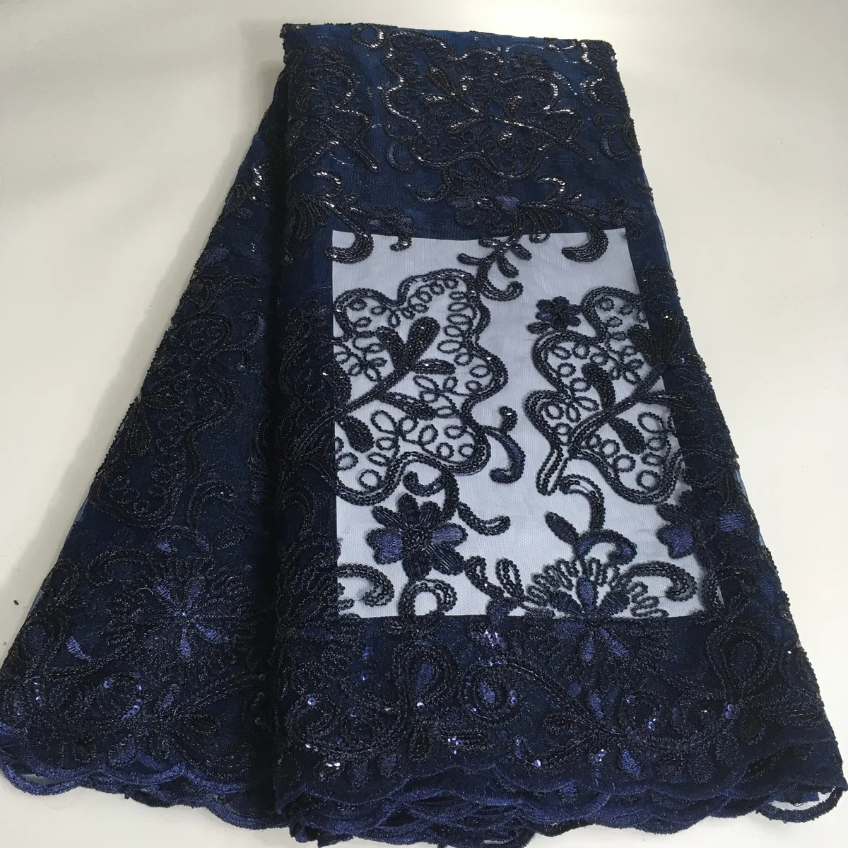 Navy Blue French Tulle Lace African Net Lace With Sequins Swiss Lace Fabric 2022 Latest Nigerian Lace Fabric For Wedding KYX2214
Navy Blue French Tulle Lace African Net Lace With Sequins Swiss Lace Fabric 2022 Latest Nigerian Lace Fabric For Wedding KYX2214