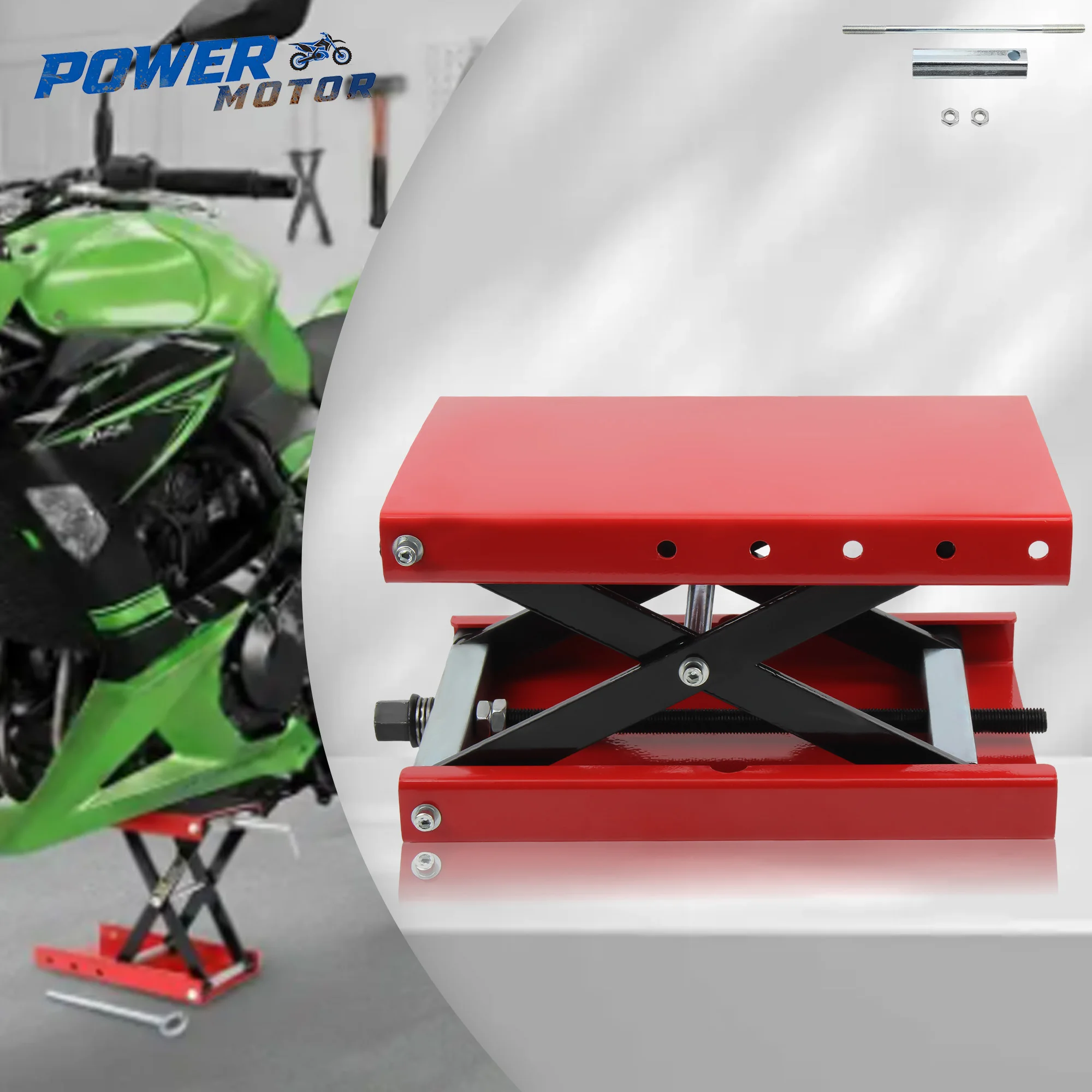Motorcycle Scissor Jack 500kg 1100lbs Center Lift Stand For ATV Dirt Pit Bike Street Scooter Repair Work Tool Accessories
Motorcycle Scissor Jack 500kg 1100lbs Center Lift Stand For ATV Dirt Pit Bike Street Scooter Repair Work Tool Accessories