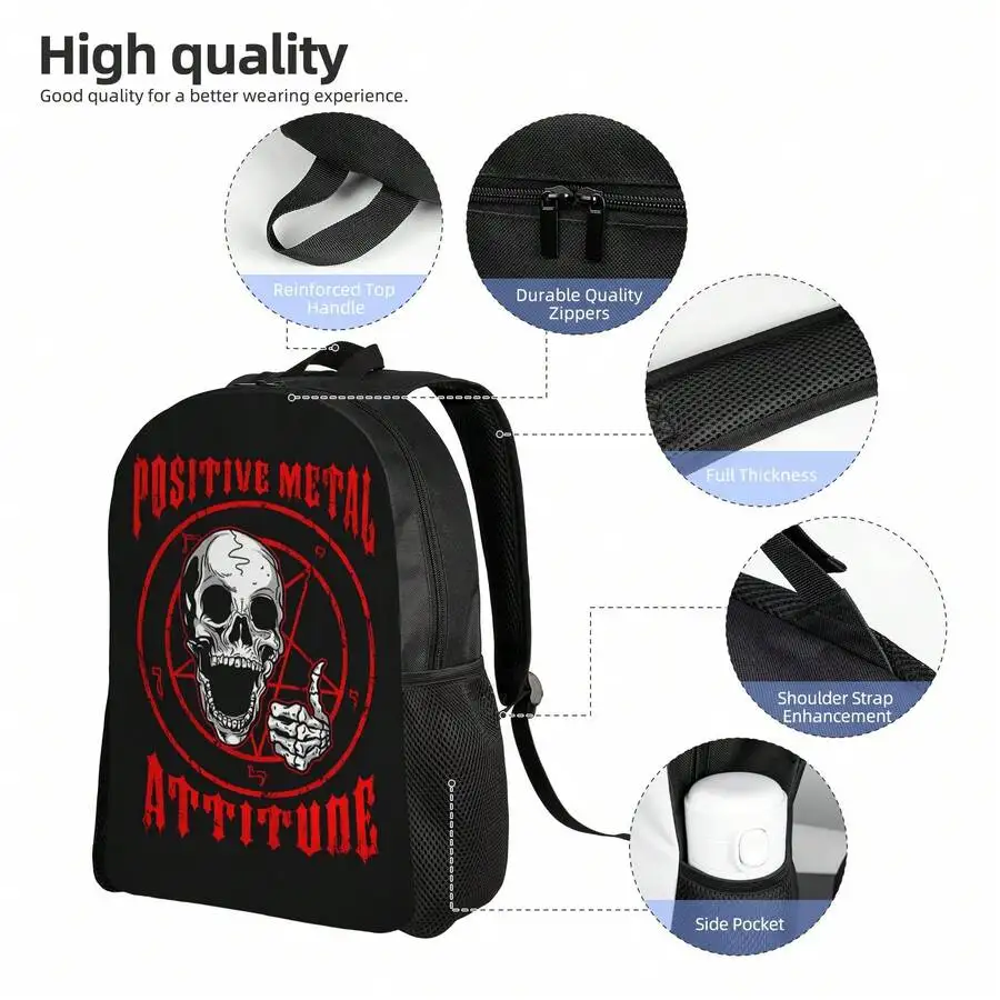 Positive Metal Attitude Print Backpack For Commuting Travel Casual Use
Positive Metal Attitude Print Backpack For Commuting Travel Casual Use
