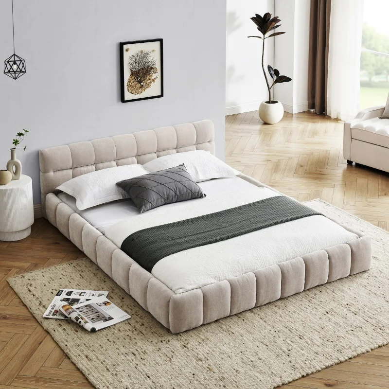 *#Queen Size Upholstered Bed Frame Thick Chenille Fabric Platform Bed Solid Wood Low Profile Frame For Sturdy Support
*#Queen Size Upholstered Bed Frame Thick Chenille Fabric Platform Bed Solid Wood Low Profile Frame For Sturdy Support