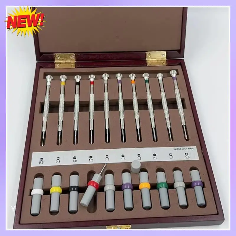 T24C 10PCS Watch Repair Screwdrivers With Weight Sleeves In Wooden Box 
T24C 10PCS Watch Repair Screwdrivers With Weight Sleeves In Wooden Box