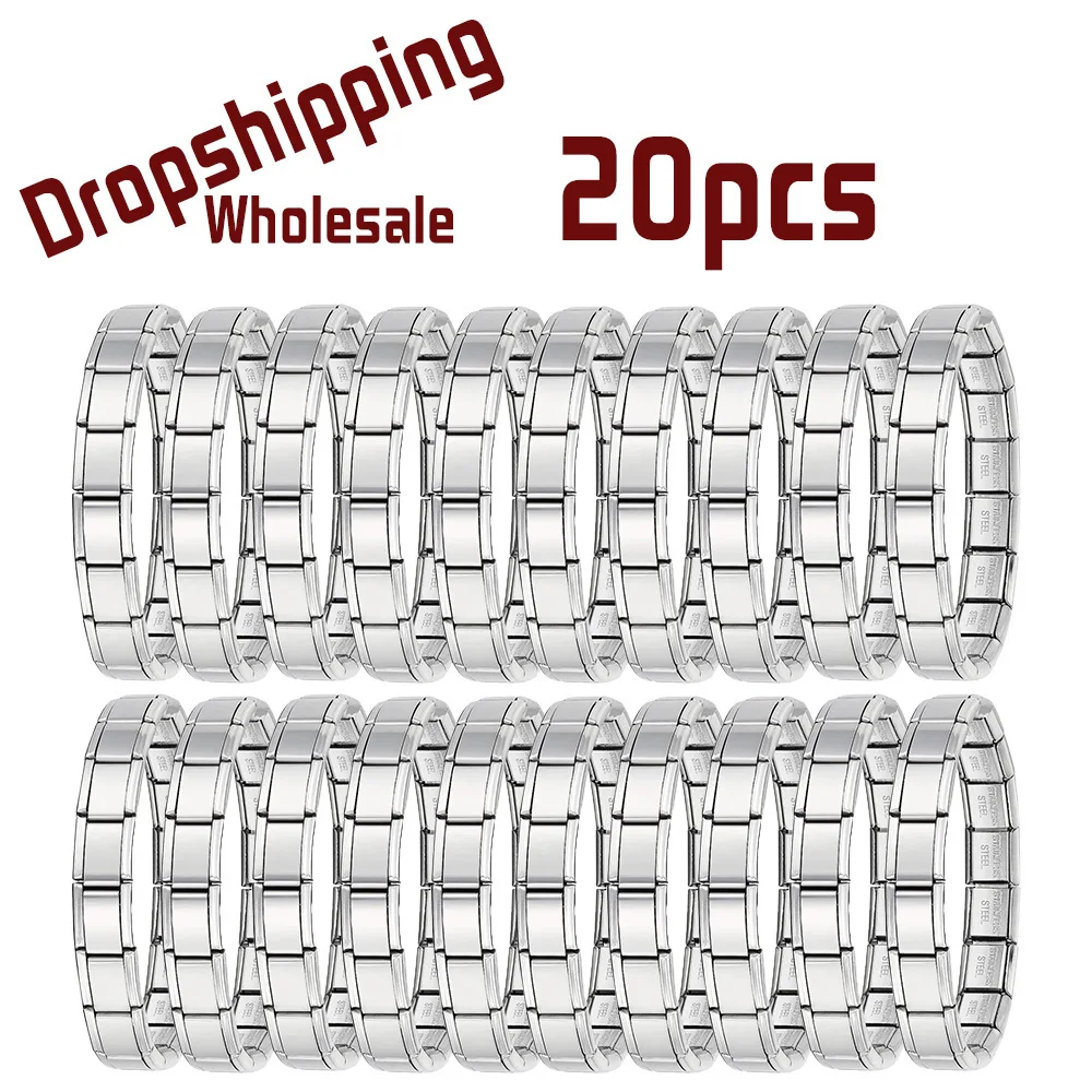 20pcs Italian Charm Stainless Steel 9mm Colorful Style Elastic Bracelet for Woman Men DIY Making GIft Dropshipping Wholesale
20pcs Italian Charm Stainless Steel 9mm Colorful Style Elastic Bracelet for Woman Men DIY Making GIft Dropshipping Wholesale