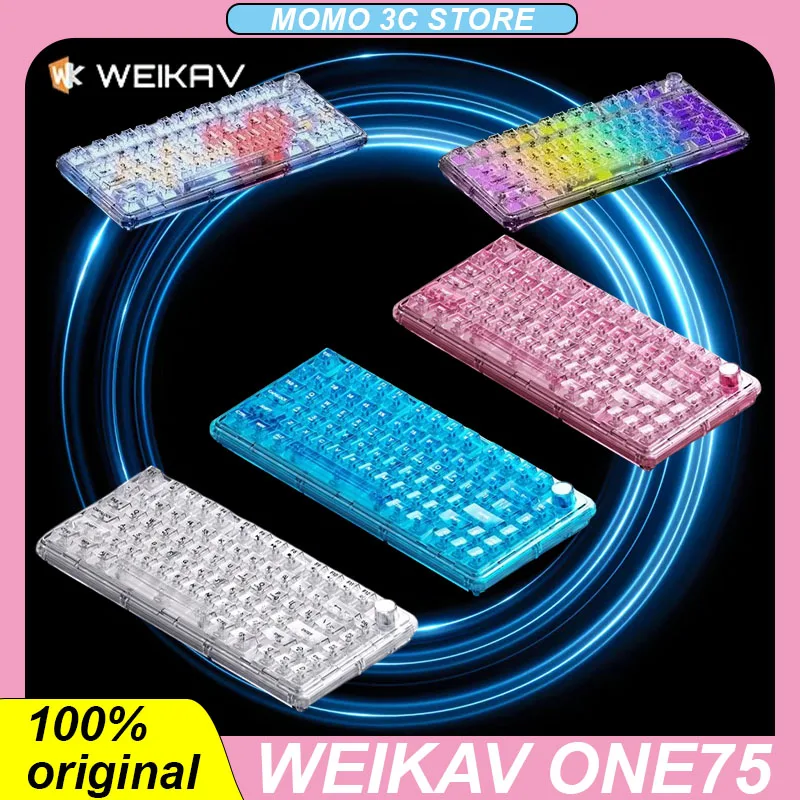 New WEIKAV ONE75 Wireless Mechanical Keyboard Three Mode Transparent RGB Hot Swap Gasket PC Gaming Keyboard Laptop Office Gamer
New WEIKAV ONE75 Wireless Mechanical Keyboard Three Mode Transparent RGB Hot Swap Gasket PC Gaming Keyboard Laptop Office Gamer