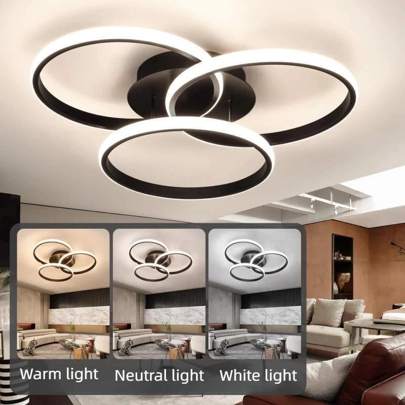 Modern LED Ceiling Light, 3-Color Ceiling Lamp Chandelier For Living Room Bedroom Dining Room Indoor Lighting Fixtures Luster
Modern LED Ceiling Light, 3-Color Ceiling Lamp Chandelier For Living Room Bedroom Dining Room Indoor Lighting Fixtures Luster