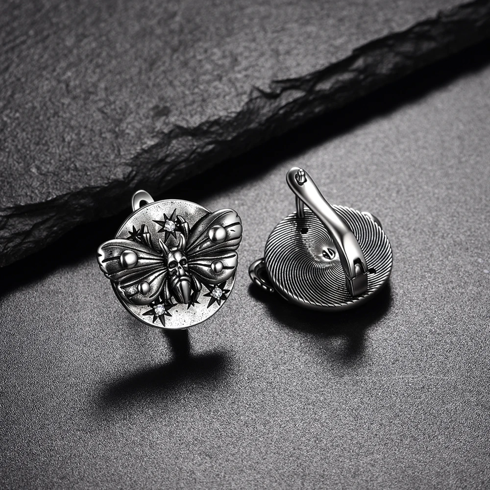 S925 Silver Plated Gothic Earrings Woman Man Earnail Jewelry Gemstone Boutique Women Fashion Birthday Party Gift
S925 Silver Plated Gothic Earrings Woman Man Earnail Jewelry Gemstone Boutique Women Fashion Birthday Party Gift
