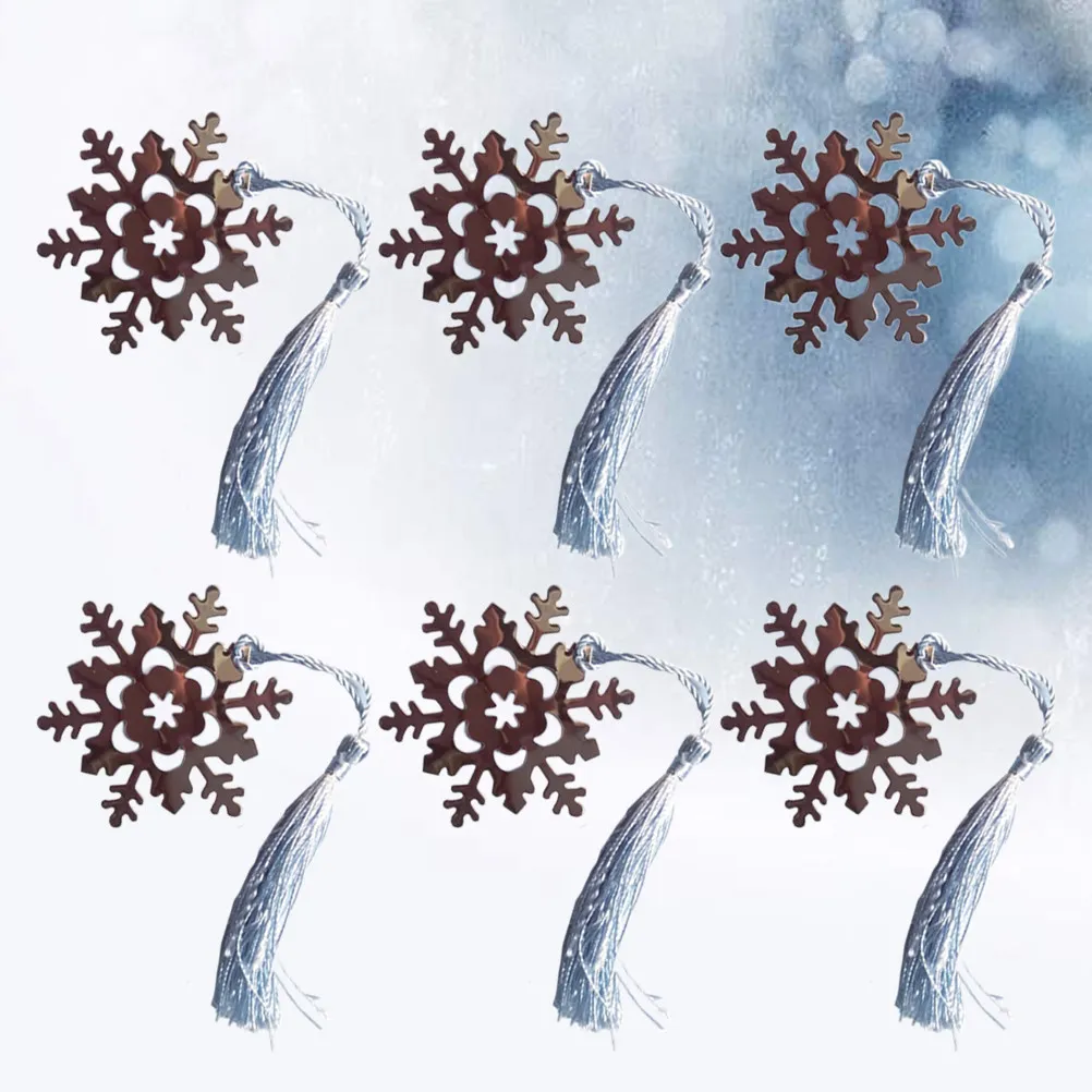 Набор из 6 металлических закладок с кисточками и узором снежинки, минималистичный дизайн, аксессуар для книголюбов, на день рождения
Набор из 6 металлических закладок с кисточками и узором снежинки, минималистичный дизайн, аксессуар для книголюбов, на день рождения