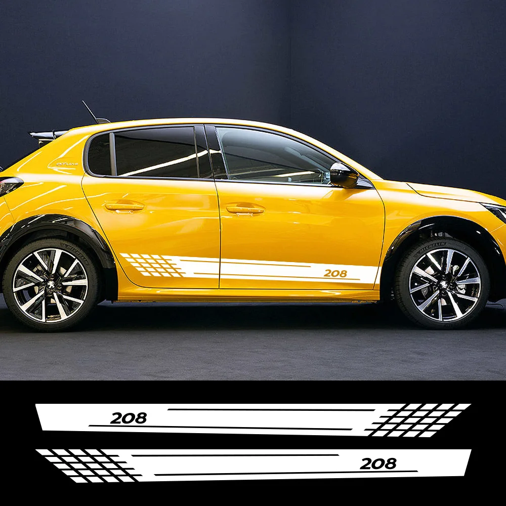 Наклейки на боковую юбку двери автомобиля в полоску для Peugeot 208 gt, виниловые наклейки из ПВХ с графикой, тюнинг, автоаксессуары
Наклейки на боковую юбку двери автомобиля в полоску для Peugeot 208 gt, виниловые наклейки из ПВХ с графикой, тюнинг, автоаксессуары