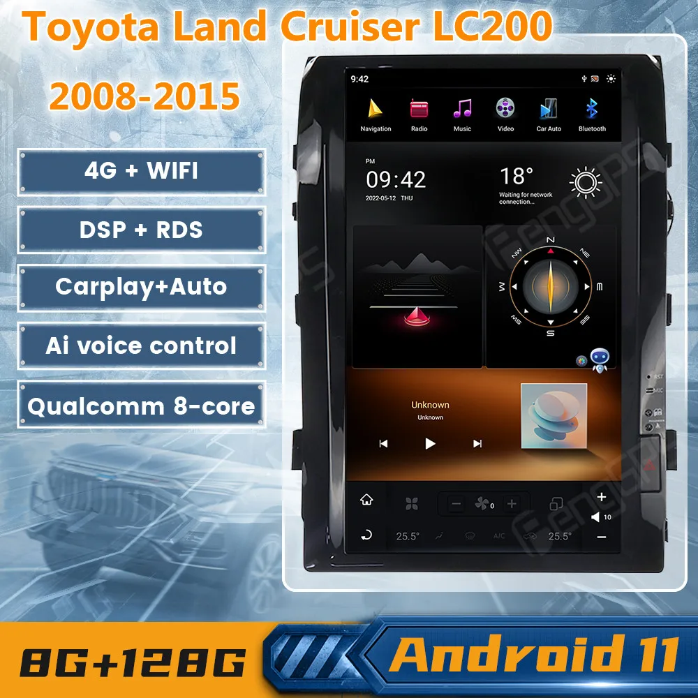 16" Tesla Style Android Car Radio Player For Toyota Land Cruiser LC200 2008-2015 Multimedia Auto Stereo GPS Navigation Head Unit
16" Tesla Style Android Car Radio Player For Toyota Land Cruiser LC200 2008-2015 Multimedia Auto Stereo GPS Navigation Head Unit