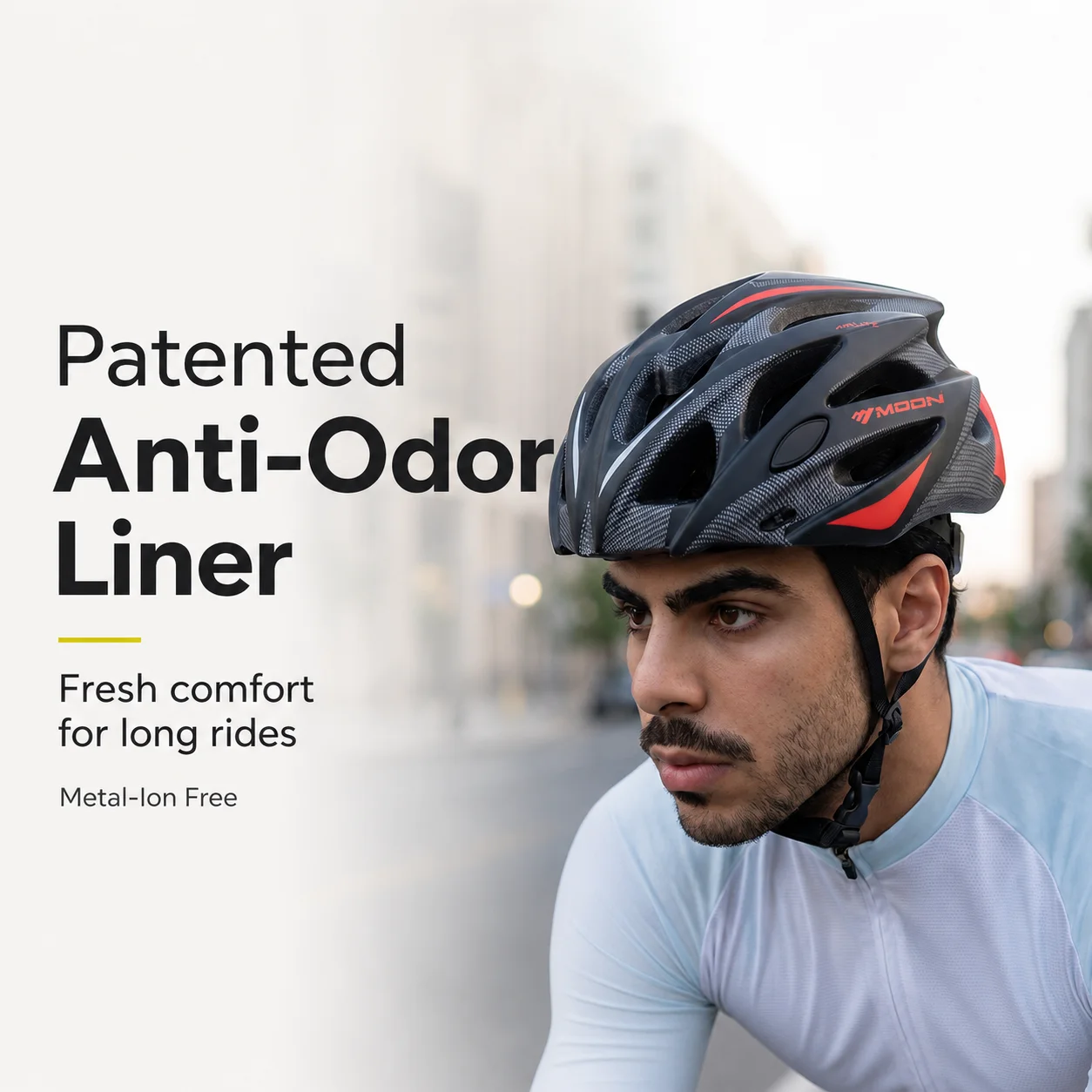 MOON Summer Anti-Odor Unisex Bike Helmet – Integrated In-Mold, Plus Size for Road Bike
MOON Summer Anti-Odor Unisex Bike Helmet – Integrated In-Mold, Plus Size for Road Bike
