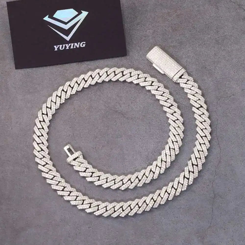 Модные ювелирные изделия Iced Out Муассанит Бриллиант 8 мм 10 мм 12 мм Ширина 925 Твердое серебро Кубинская цепочка для мужчин Ожерелье
Модные ювелирные изделия Iced Out Муассанит Бриллиант 8 мм 10 мм 12 мм Ширина 925 Твердое серебро Кубинская цепочка для мужчин Ожерелье