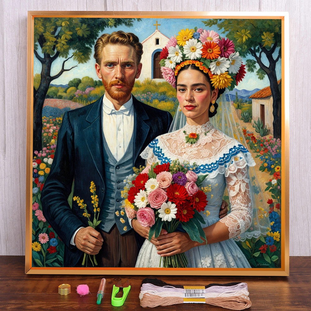 Portrait Couple Printed Fabric Cross Stitch Full Kit Embroidery Handicraft Sewing Painting Handiwork Wholesale Package Mulina
Portrait Couple Printed Fabric Cross Stitch Full Kit Embroidery Handicraft Sewing Painting Handiwork Wholesale Package Mulina