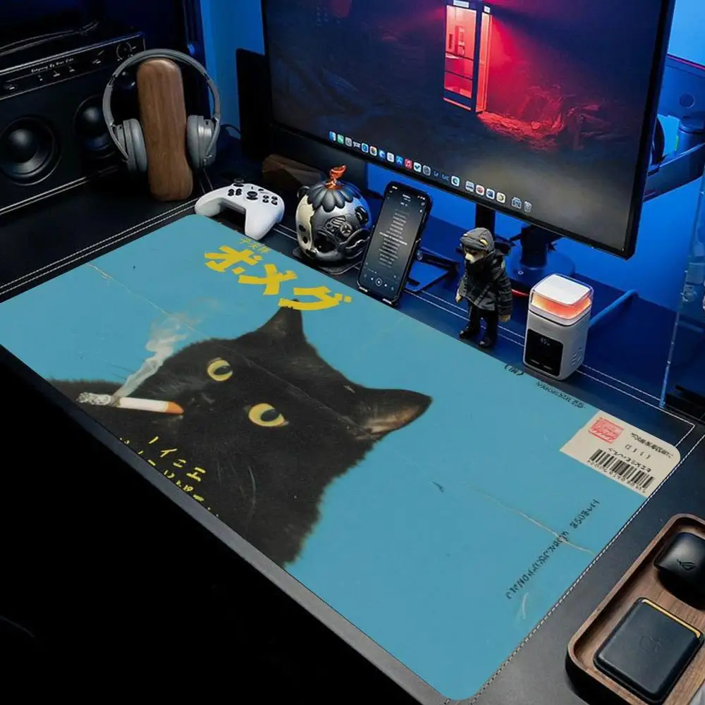 The Smoking Black Cat Mouse Pad large keyboard mouse desk pad non-slip rubber gaming mouse pad laptop mouse carpet HYBXXC
The Smoking Black Cat Mouse Pad large keyboard mouse desk pad non-slip rubber gaming mouse pad laptop mouse carpet HYBXXC
