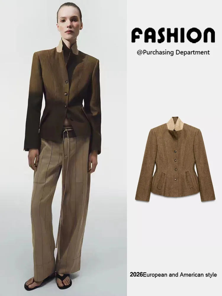 Fashionable High Collar Long Sleeve Women's Suit Jacket New Arrival Spring ZA2026 Elegant Versatile Outerwear 2722172 700
Fashionable High Collar Long Sleeve Women's Suit Jacket New Arrival Spring ZA2026 Elegant Versatile Outerwear 2722172 700