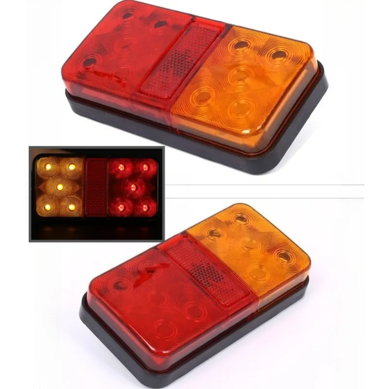 New 12V/24V 10 LED Dual Color Rear Brake Light Tail Light Turn Signal Indicator Stop Lamp For Car Truck Trailer 2Pcs
New 12V/24V 10 LED Dual Color Rear Brake Light Tail Light Turn Signal Indicator Stop Lamp For Car Truck Trailer 2Pcs